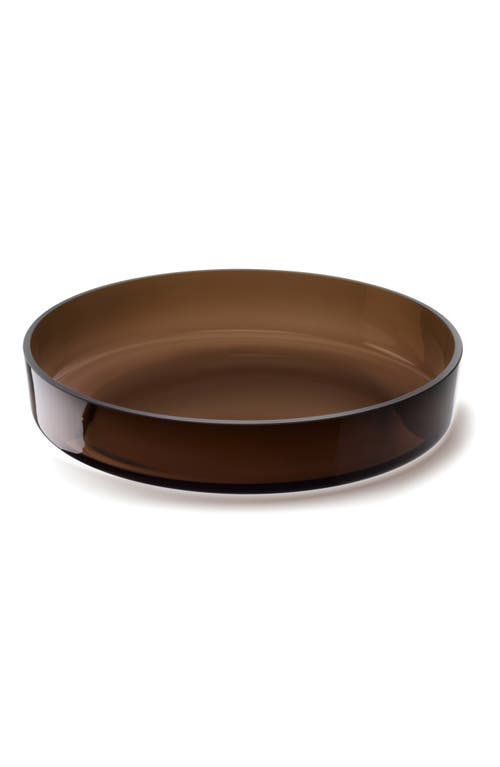 Lsa Collective Low Glass Bowl In Brown