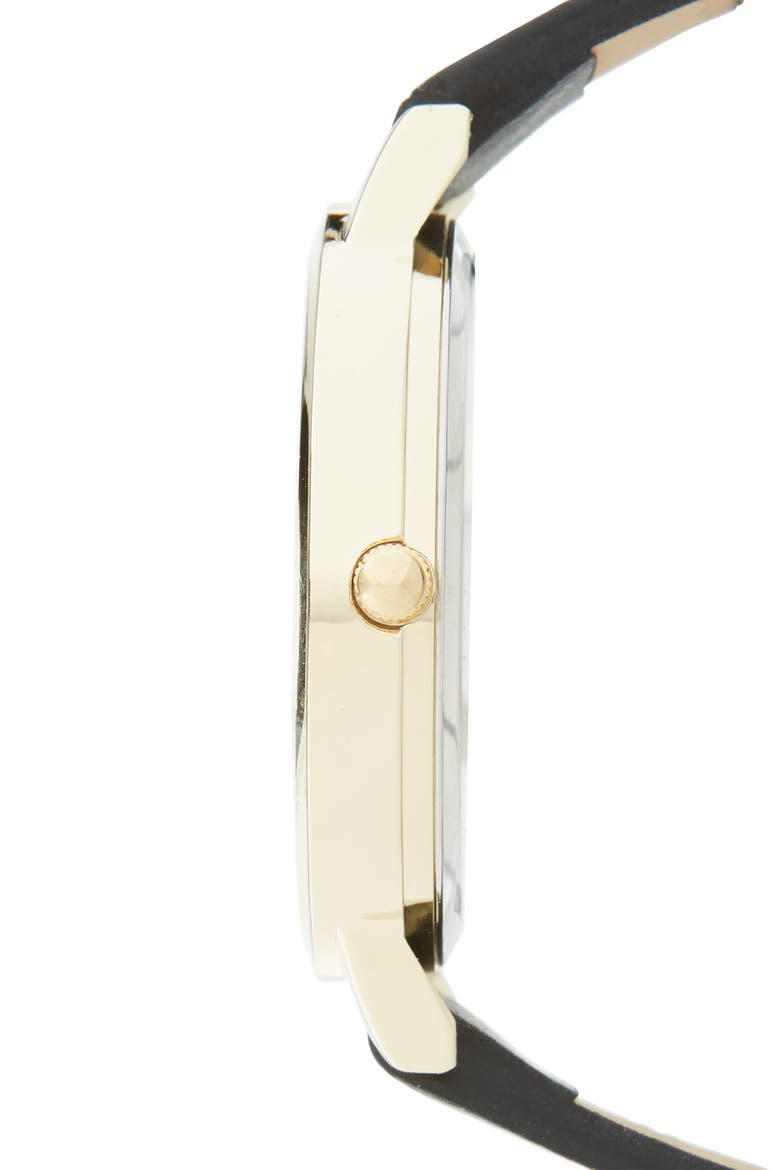Round Face Watch, 35mm, Alternate, color, BLACK/ GOLD