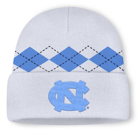 Men
s Jordan Brand White North Carolina Tar Heels Argyle Utility Cuffed Knit Hat
