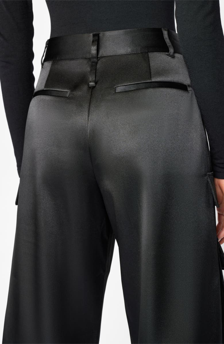 FRAME Relaxed Fit Straight Leg Satin Cargo Pants, Alternate, color, 