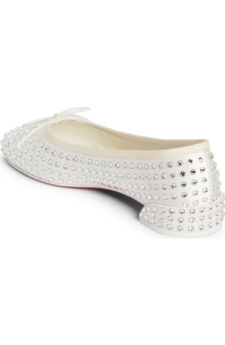 Christian Louboutin Sweetie Jane Crystal Embellished Ballerina Flat, Alternate, color, Version Ivory