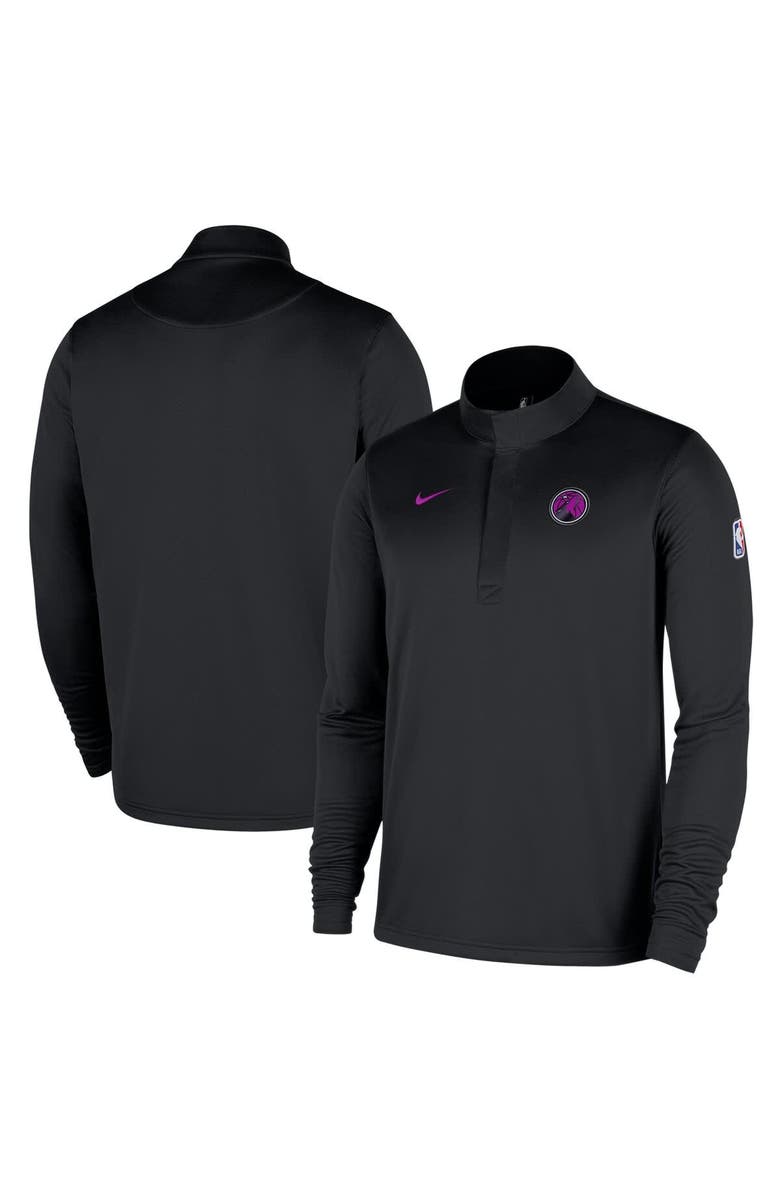 Nike Men's Nike  Black Minnesota Timberwolves 2025/26 City Edition Remix Authentic Coaches Dri-FIT Half-Zip Pullover, Main, color, Black
