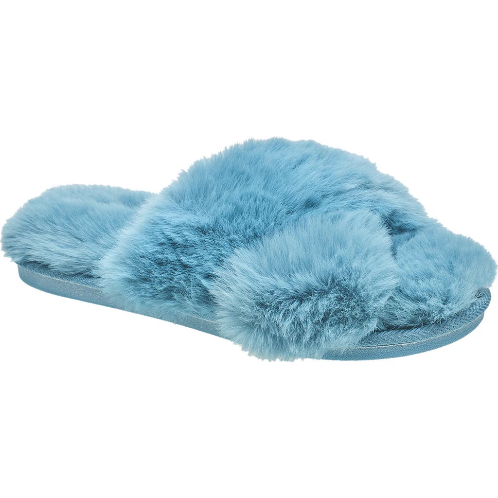 Nine West X-band Faux Fur Slipper In Multi