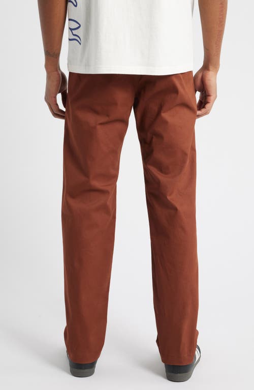 Icecream Strawberry Fit Cotton Stretch Twill Work Pants In Brown