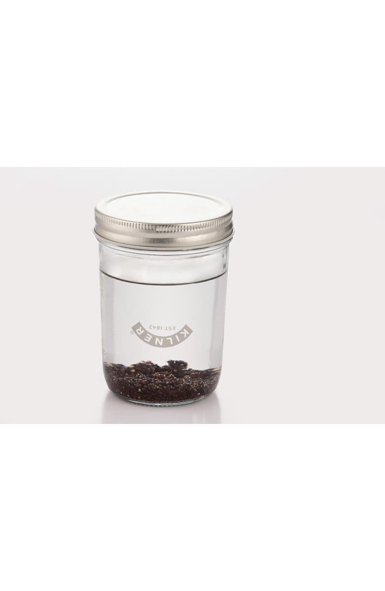 Kilner Food Prep Sprouting Set with Glass Jar and Ceramic Base, Alternate, color, Clear