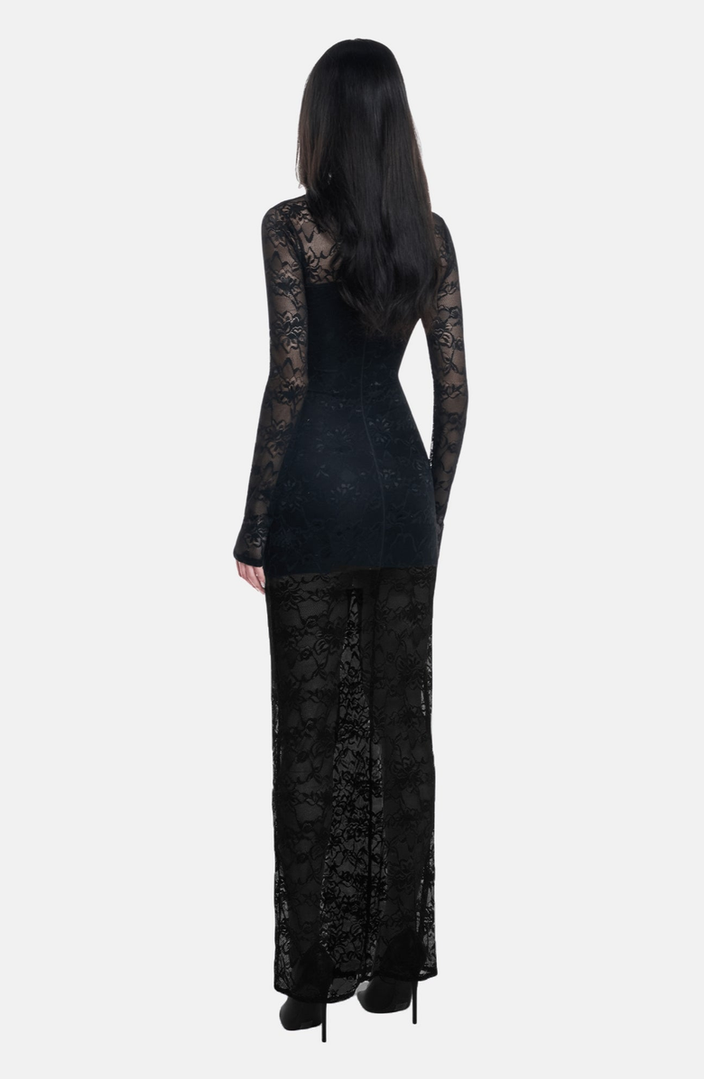 OW Collection ADELLE Maxi Dress, Alternate, color, Black Lace