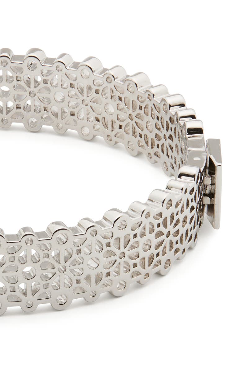 Kate Spade New York Thin Bangle, Alternate, color, Silver