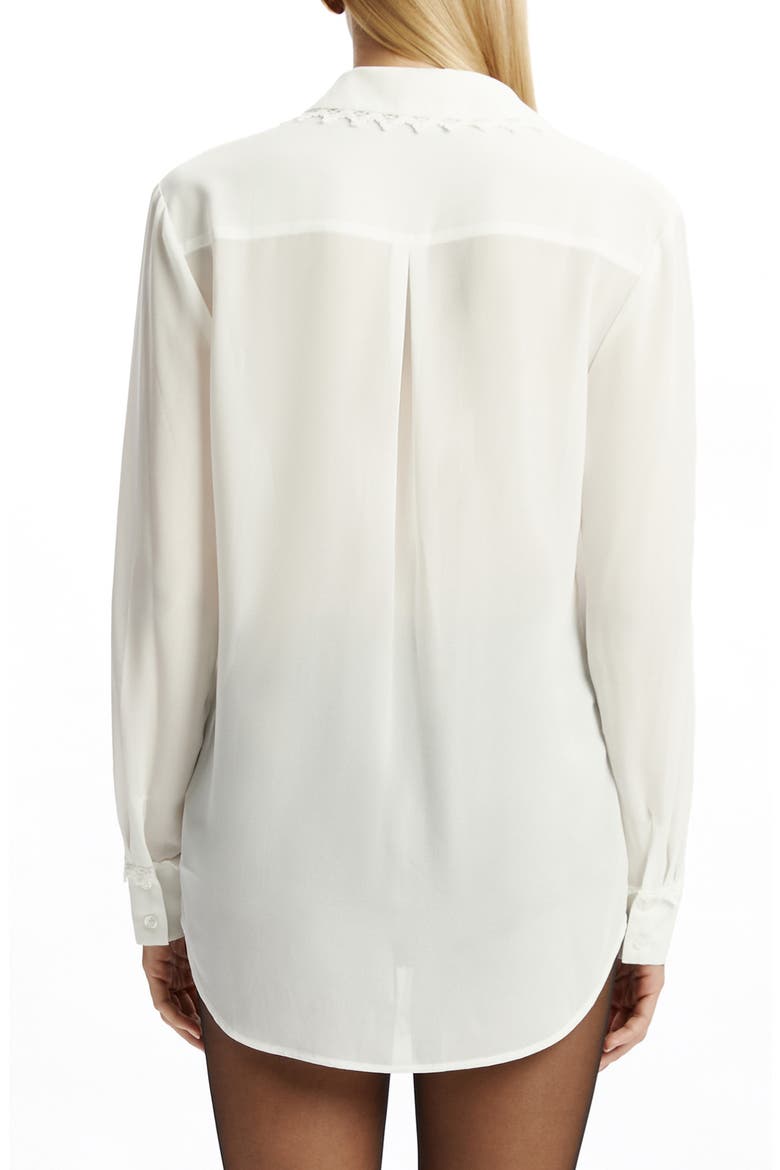 Jolanda Ruffle Front Button-Up Shirt, Alternate, color, ORCHID WHITE