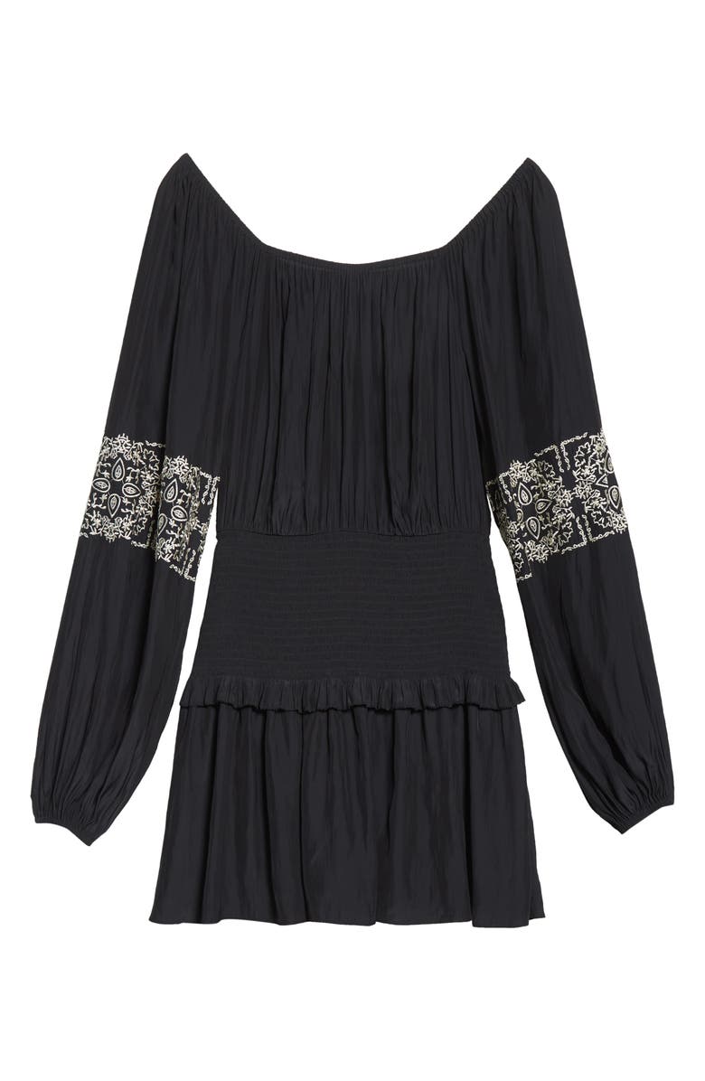 Ramy Brook Marianne Smock Waist Long Sleeve Dress, Alternate, color,