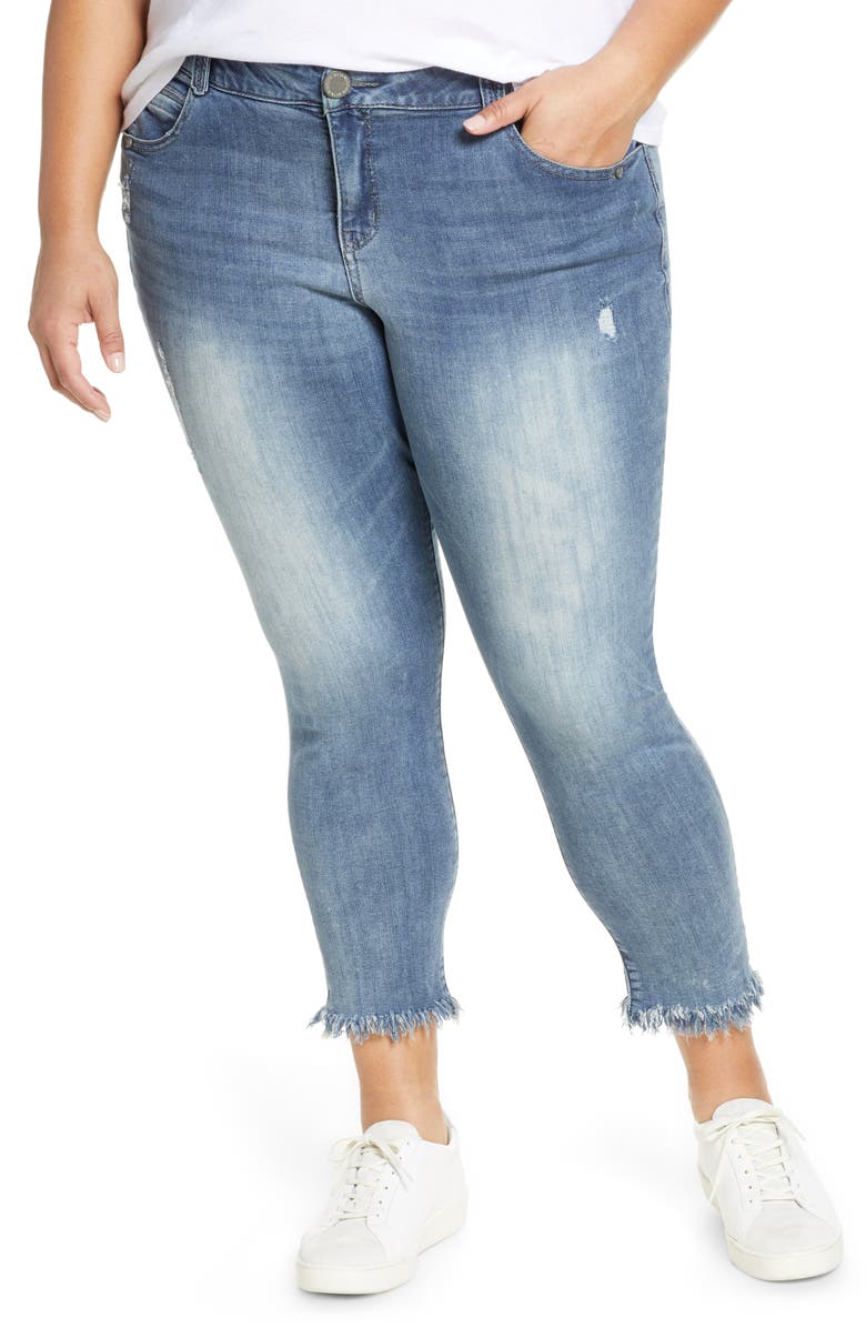 Wit & Wisdom Ab-Solution Luxe Touch Chewed Hem Skinny Jeans, Main, color, 