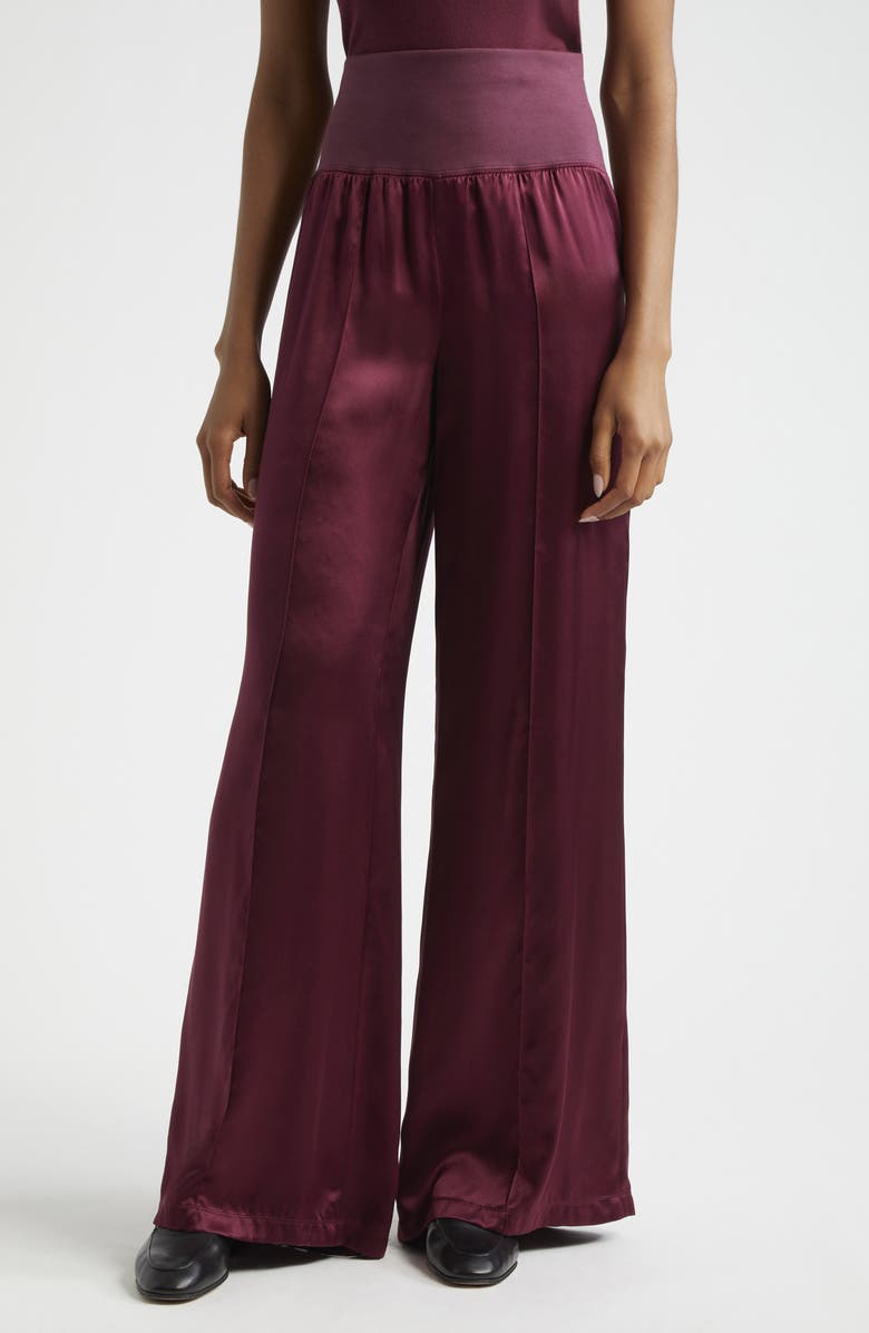 ATM Anthony Thomas Melillo Silk Charmeuse Wide Leg Pants, Main, color, 
