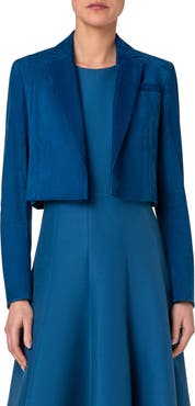 Akris Gian Suede Crop Jacket