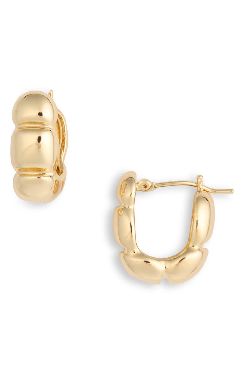 NORDSTROM RACK Puffy Geometric Huggie Hoop Earrings, Main, color, 