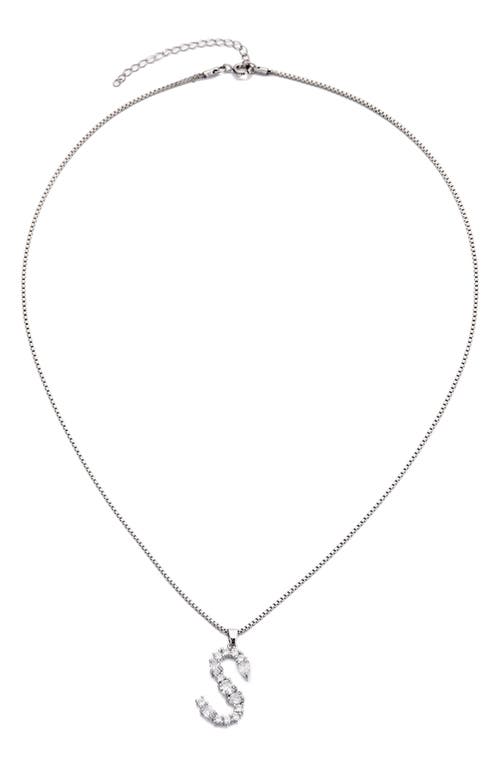 Adornia Mixed Crystal Initial Pendant Necklace