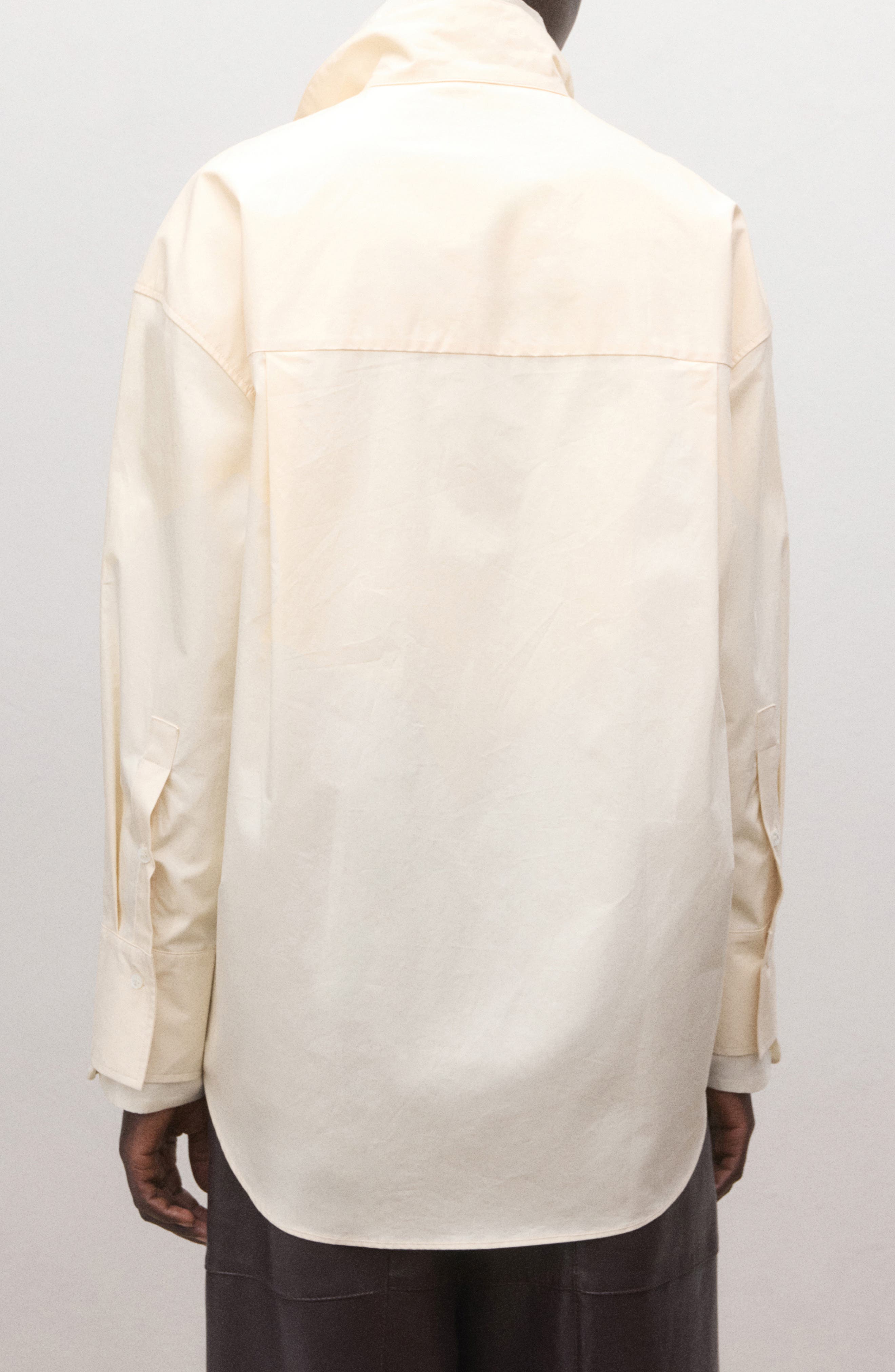 Layered Collar Button-Up Shirt - image 2