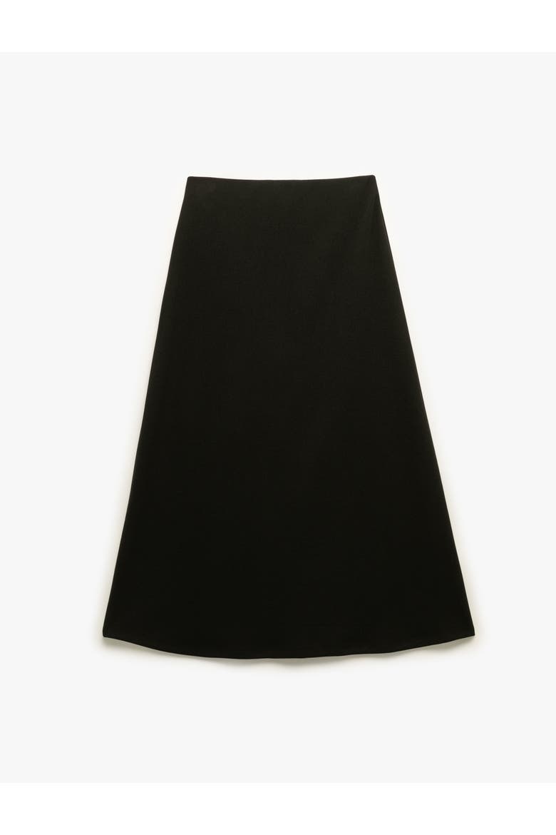 Floral A-Line Midi Skirt, Alternate, color, BLACK