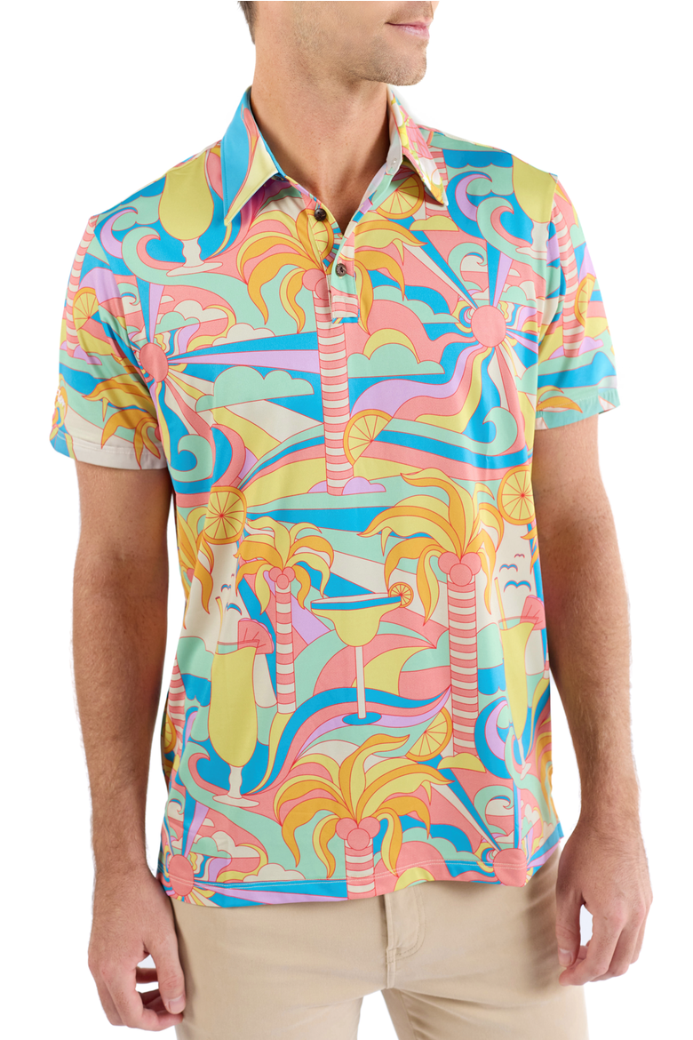 The Paradiso - Golf Shirt, Main, color, Yellow