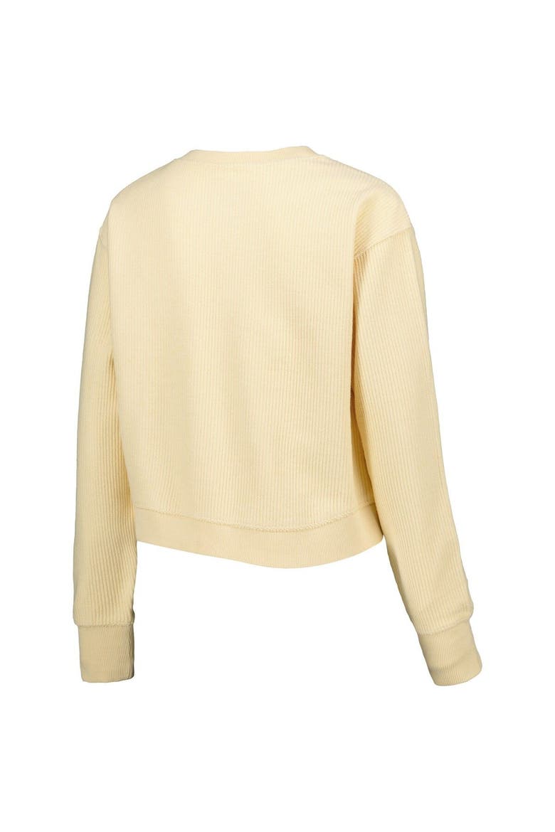 Women's League Collegiate Wear Cream Wisconsin Badgers Classic Campus Corded Timber Sweatshirt, Alternate, color, Cream