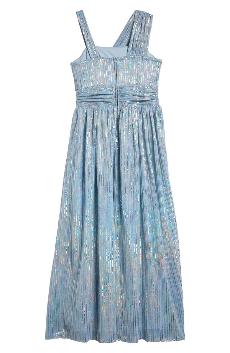 LOVE, NICKIE LEW Kids' Zia Foil Dot Party Dress, Alternate, color,