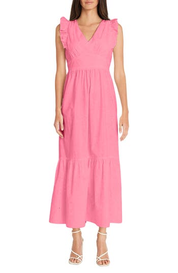 Maggy London Maxi Dress In Pink Flambe