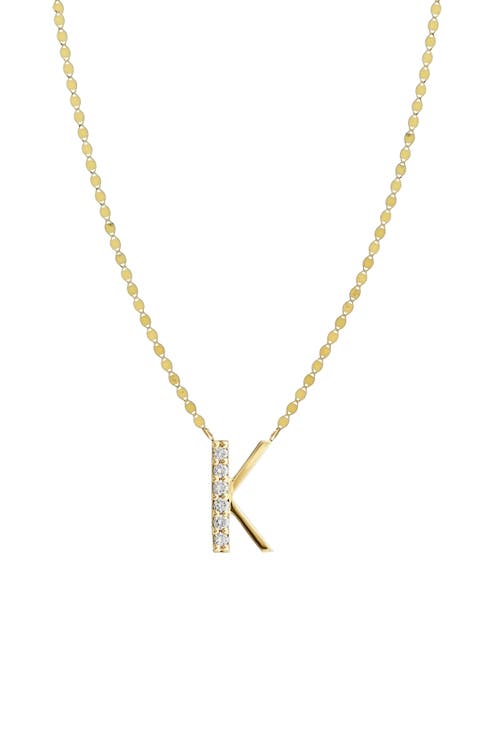 14K Gold Initial Pendant Necklace