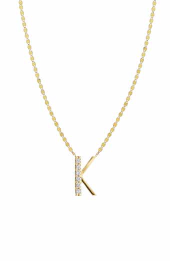 LANA 14K Gold Initial Pendant Necklace