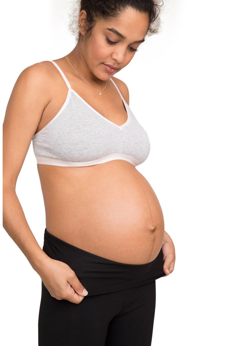 The Ultrasoft Over The Bump Maternity Leggings, Alternate, color, BLACK