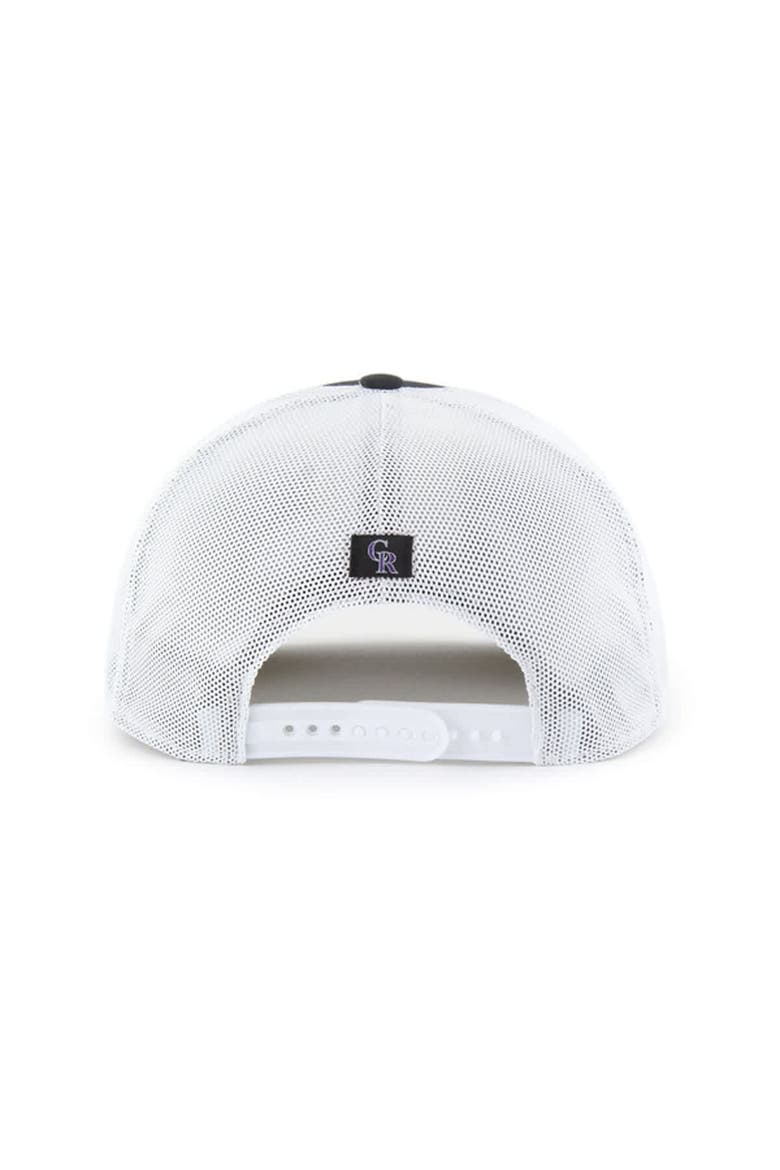 Men's '47 Black/White Colorado Rockies Scratch Adjustable Trucker Hat, Alternate, color, Black