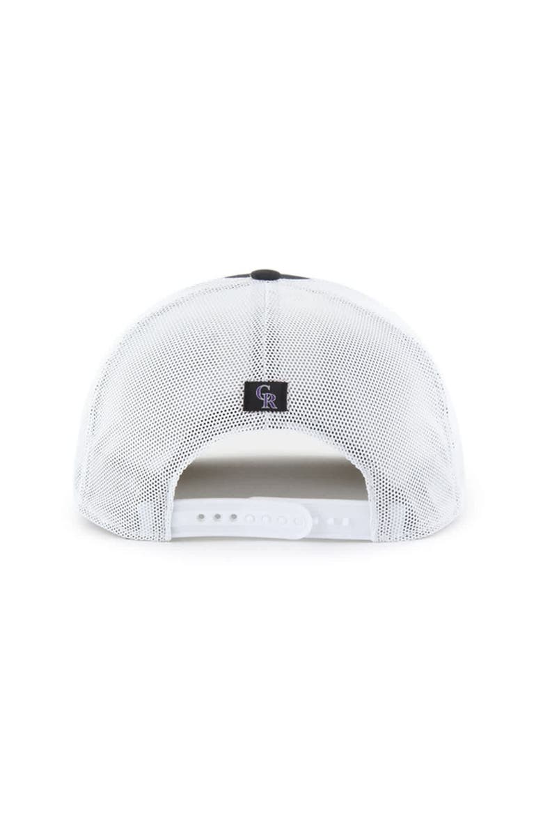 '47 Men's '47 Black/White Colorado Rockies Scratch Adjustable Trucker Hat, Alternate, color, Black