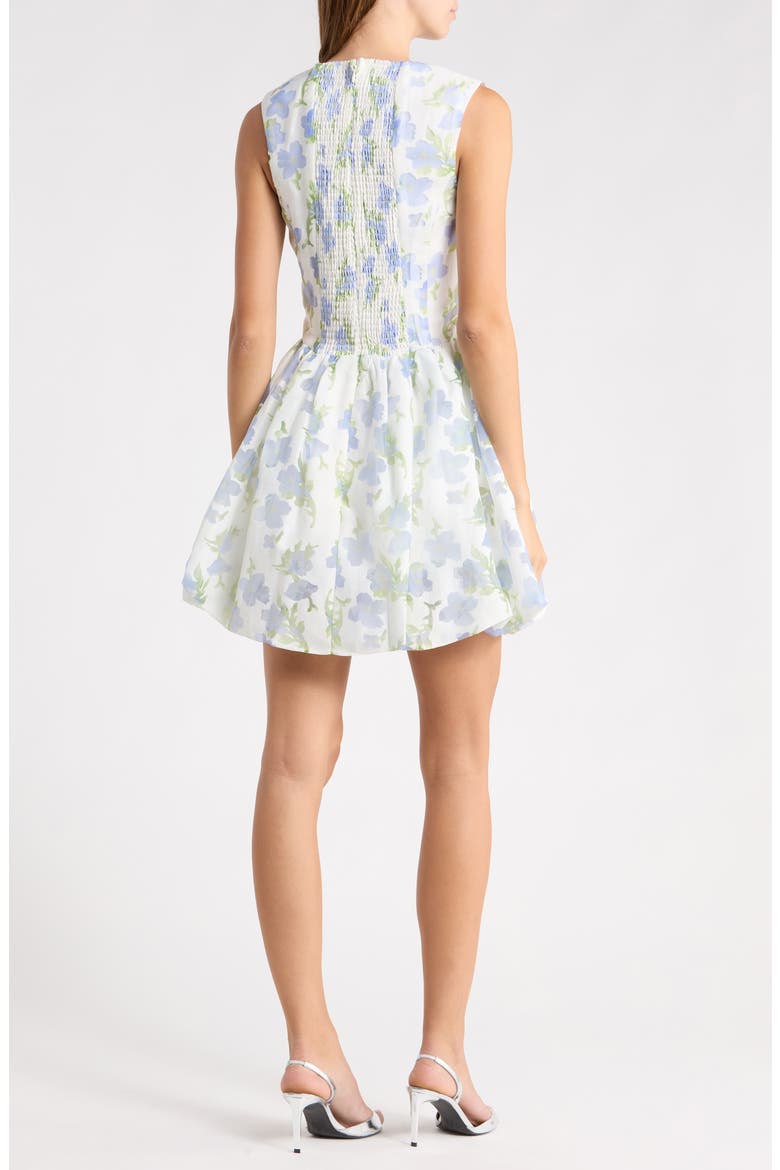 Cleo Bubble Minidress, Alternate, color, IVORY FLORAL PRINT
