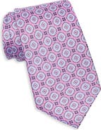 Duchamp Medallion Jacquard Silk Tie