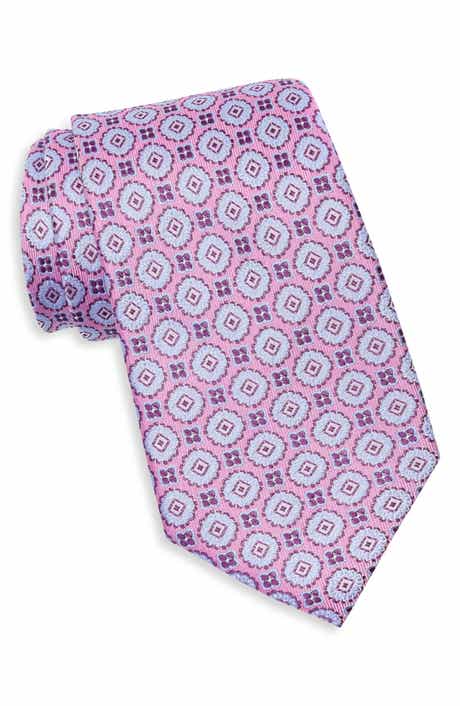 Duchamp Medallion Jacquard Silk Tie