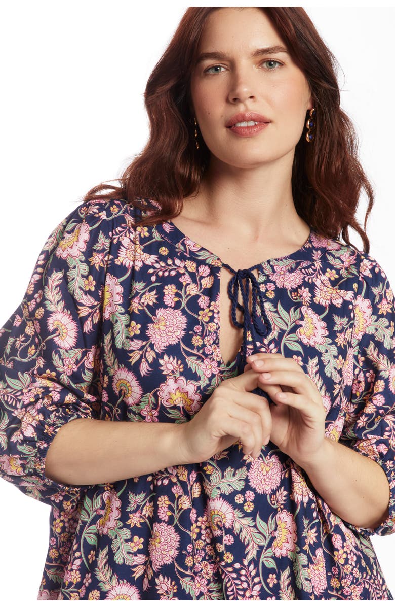 June + Vie Boho Maxi Dress, Alternate, color, Jacobean Floral