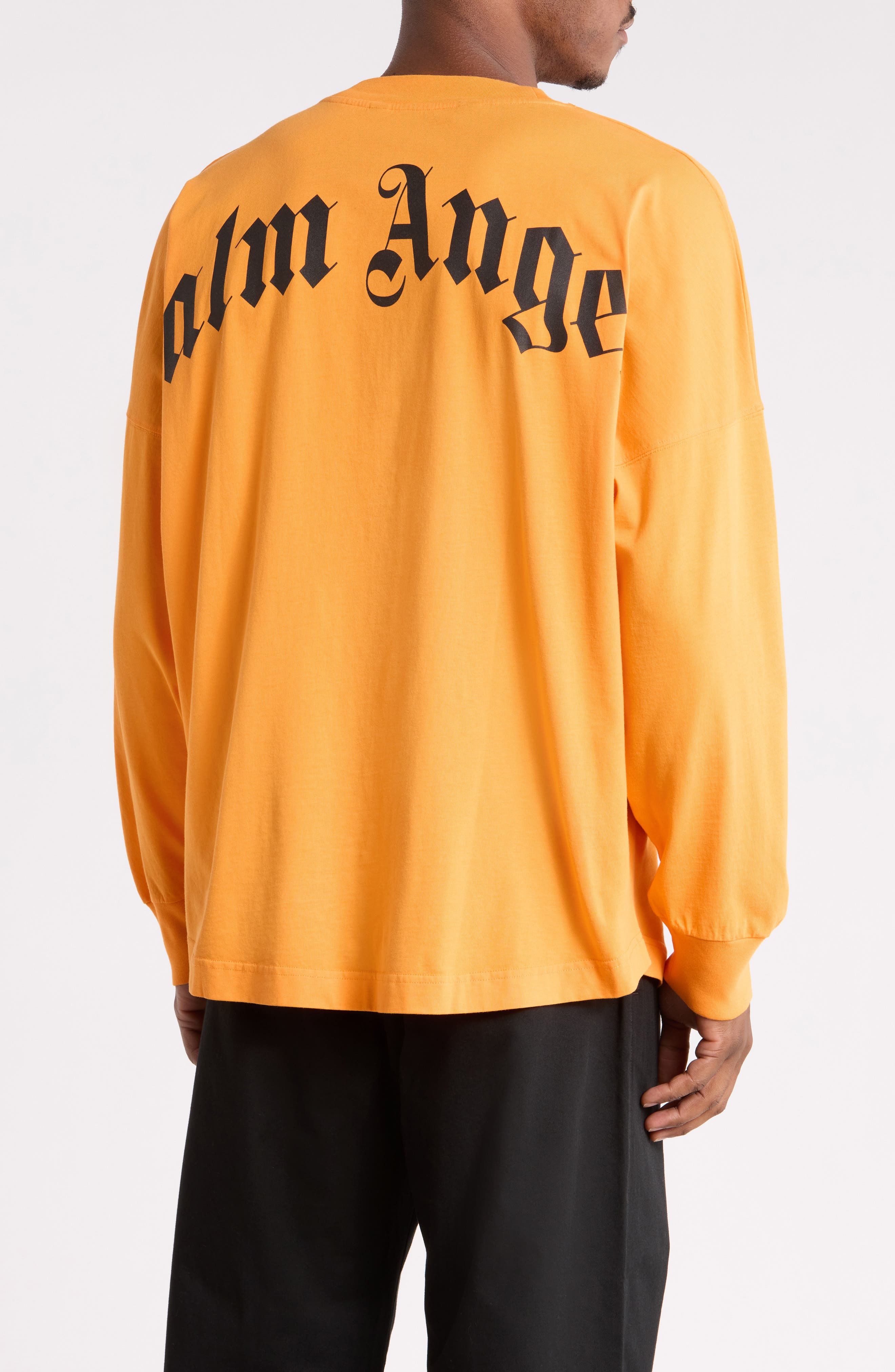 Palm Angels ロンT オレンジ Palm Angels Logo Graphic Long Sleeve T-Shirt (Men) | Nordstromrack