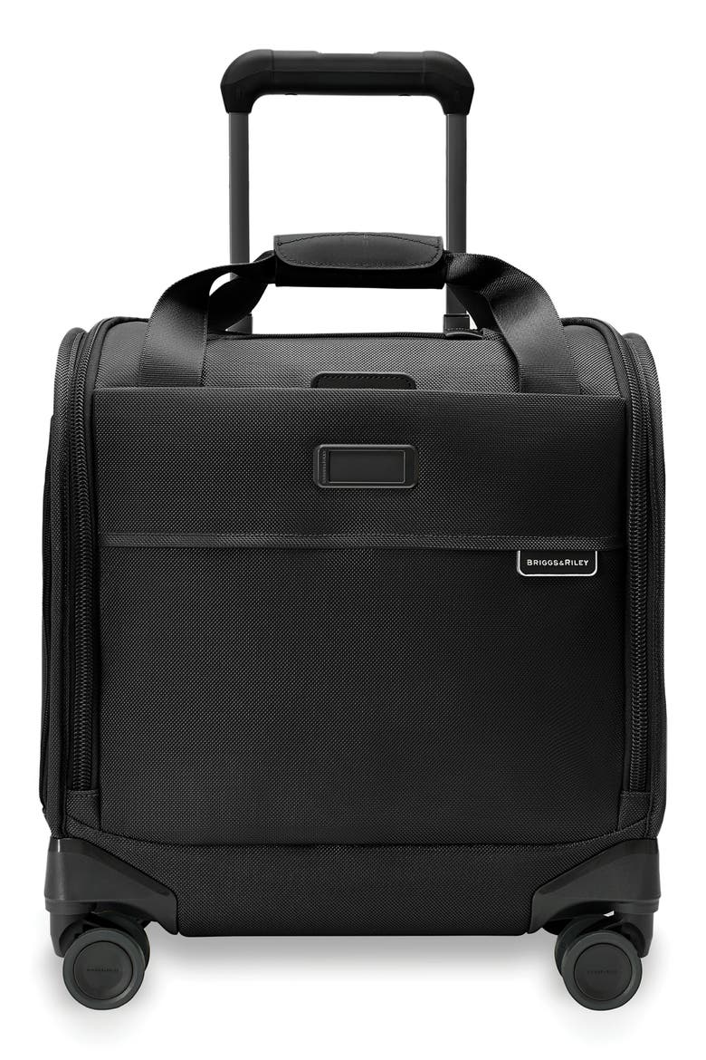Baseline Cabin Spinner Carry-On Bag, Main, color, BLACK