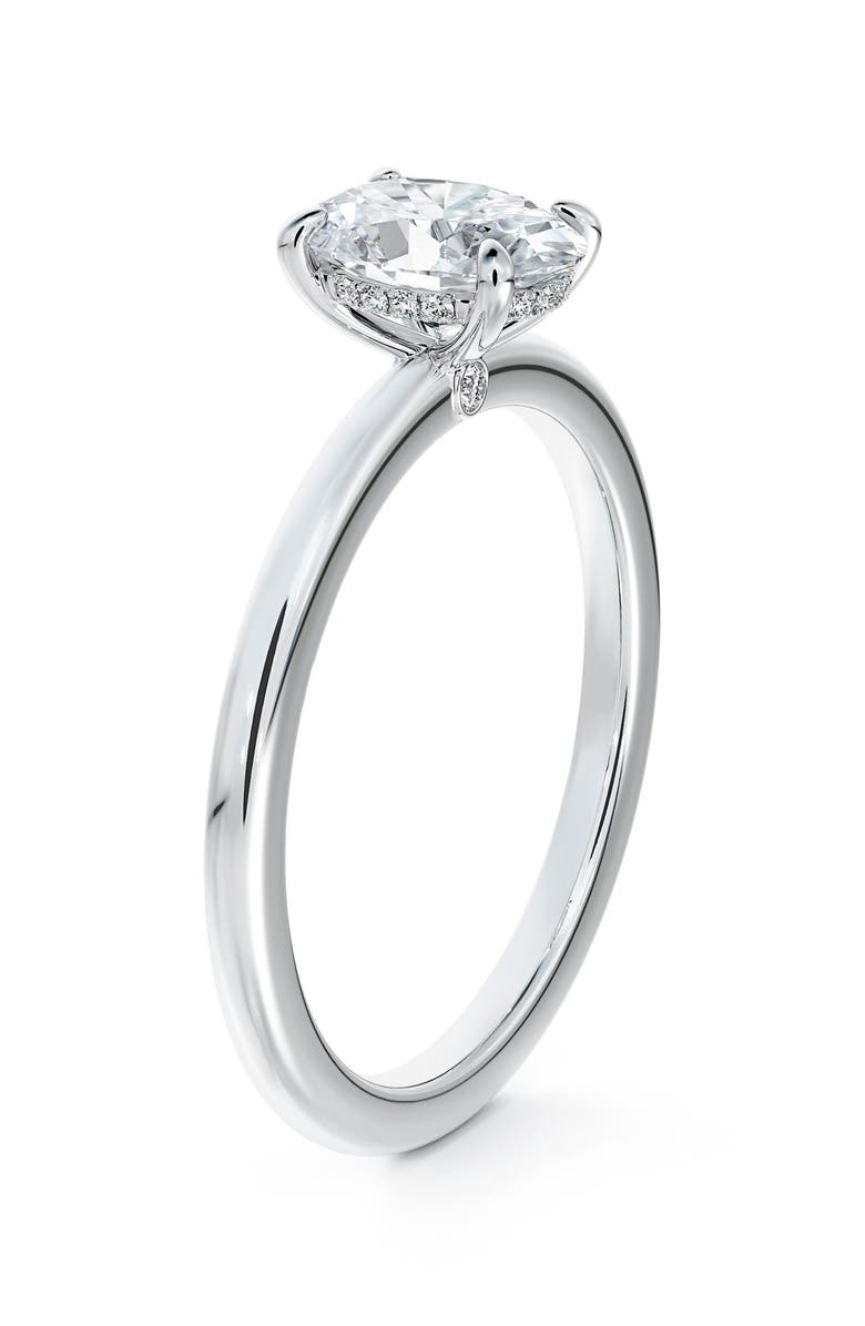 De Beers Forevermark x Micaela Simply Solitaire Oval Engagement Ring, Main, color, 