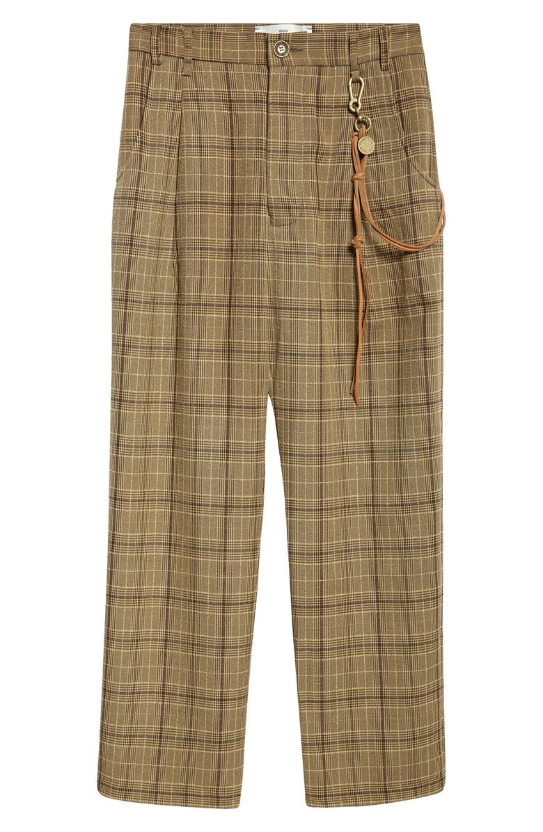 SONG FOR THE MUTE Plaid Loose Pleated Pants, Alternate, color,