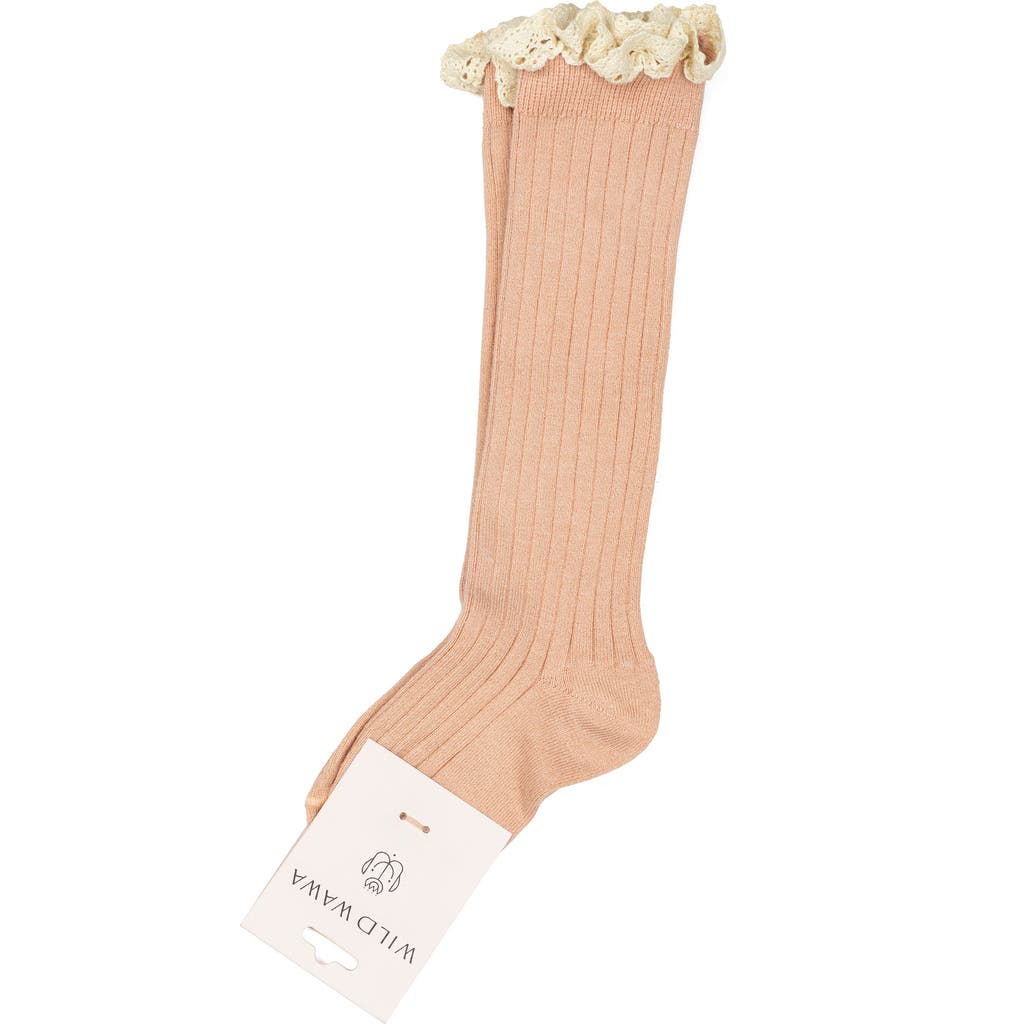 Wild Wawa Knee High Socks In Brown