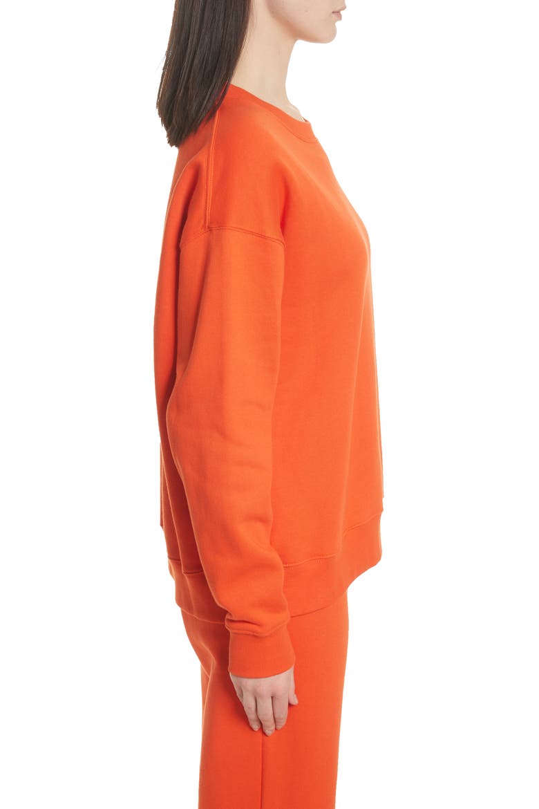 Lia Crewneck Sweatshirt, Alternate, color, TANGERINE