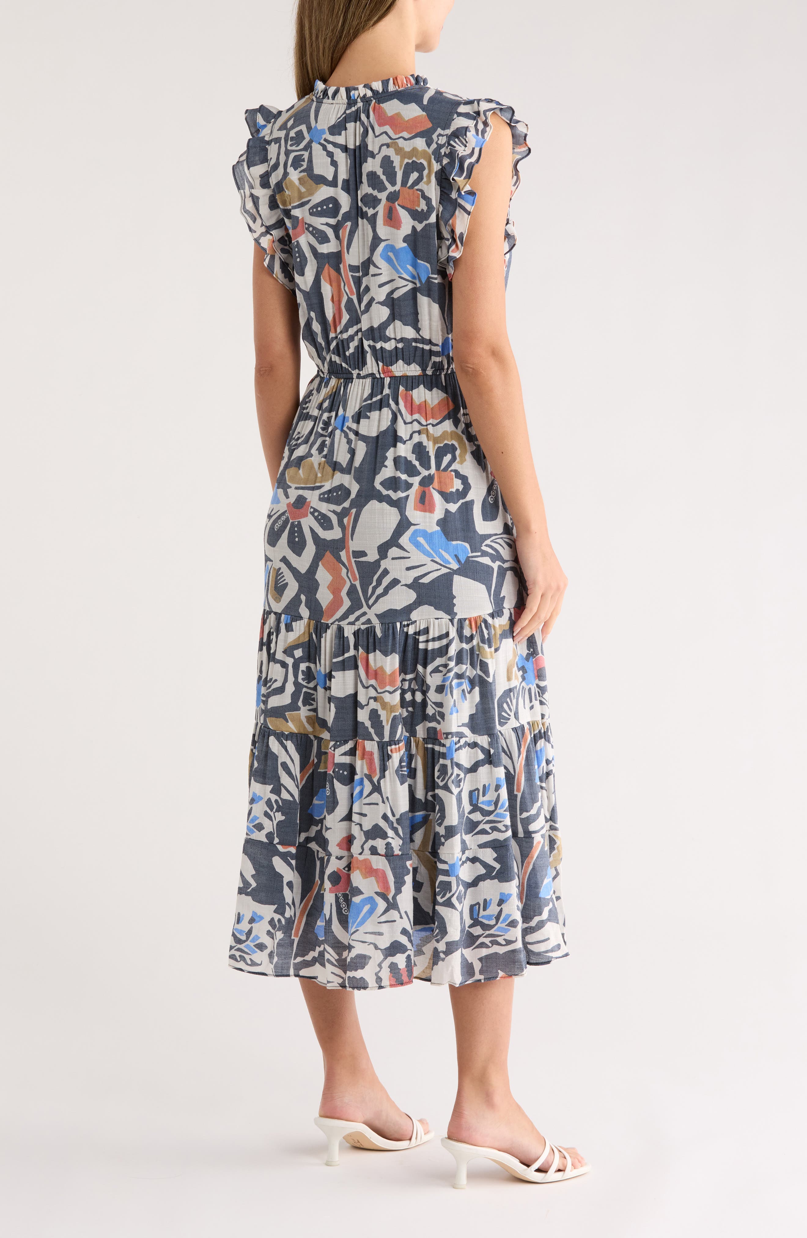 Ruffle Sleeve Midi Dress - image 2
