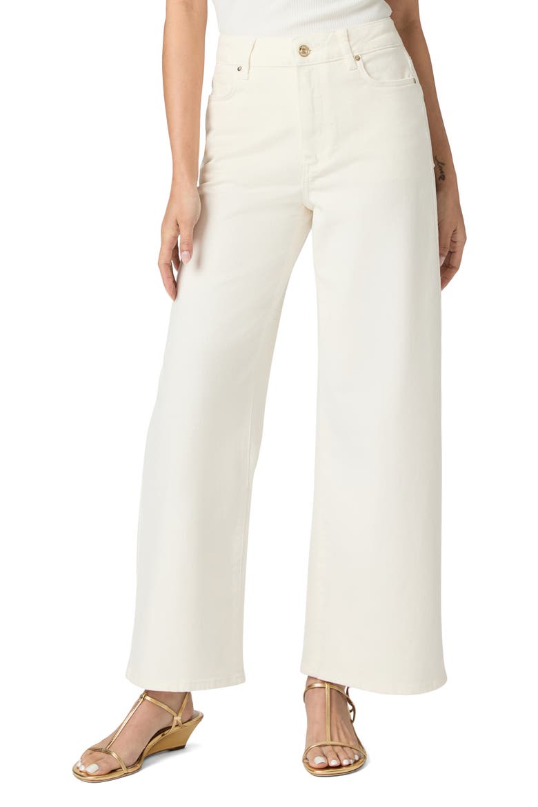 Anessa High Waist Ankle Wide Leg Jeans, Main, color, CHAMPAGNE ECRU