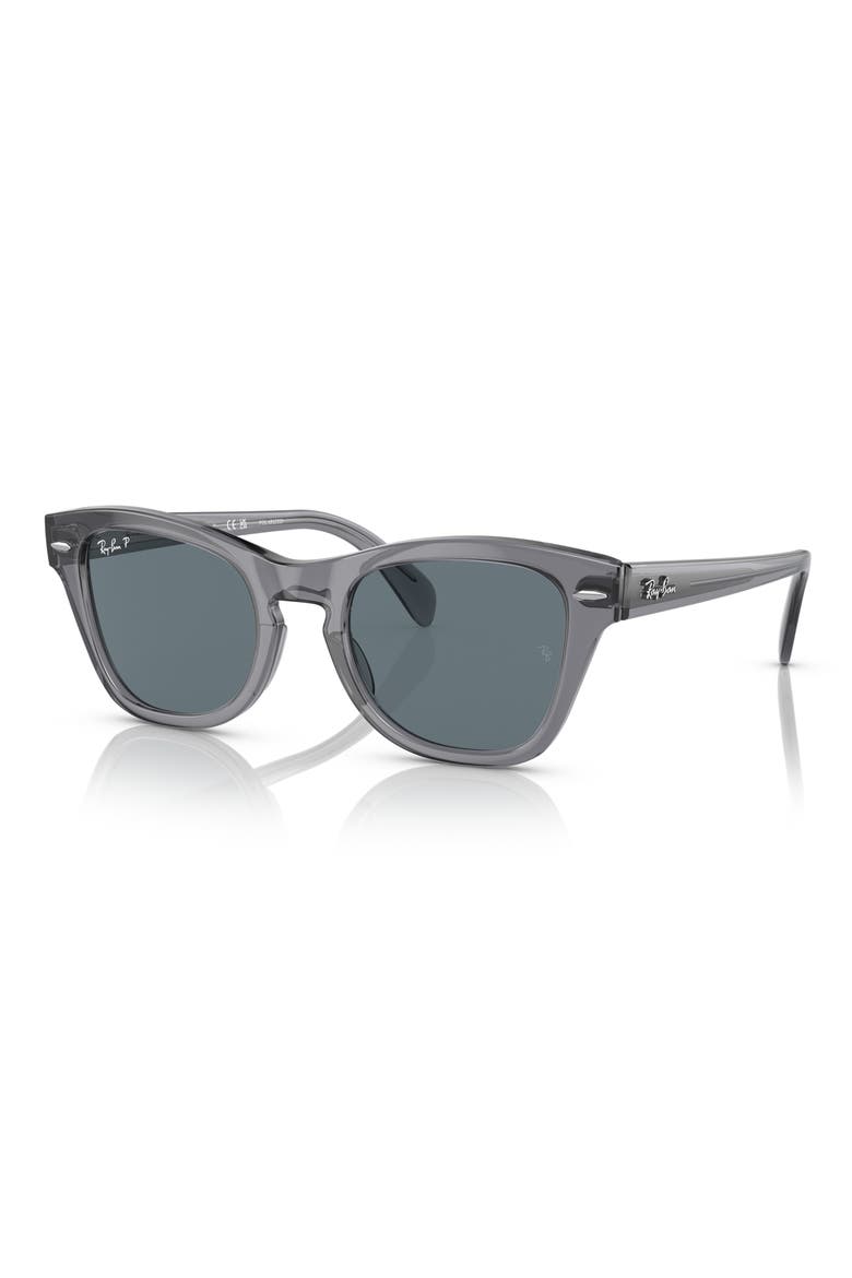 50mm Polarized Square Sunglasses, Alternate, color, TRANSPARENT GREY