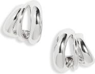 Open Edit Curved Triple Hoop Earrings