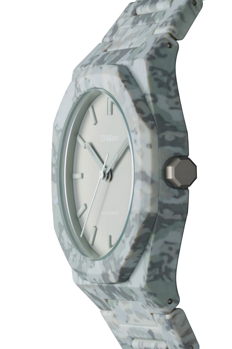 Camo Polycarbon Bracelet Watch, 40.5mm, Alternate, color, GREY CAMO