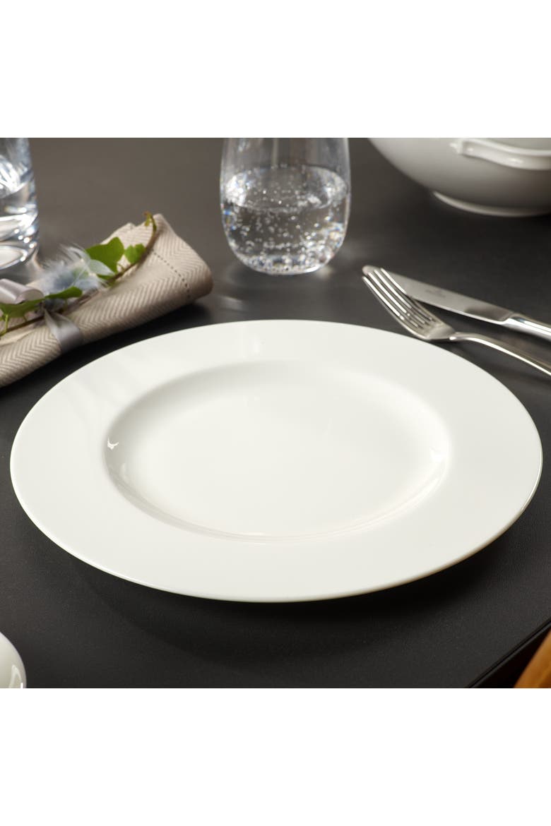 Anmut Dinner Plate, Alternate, color, White