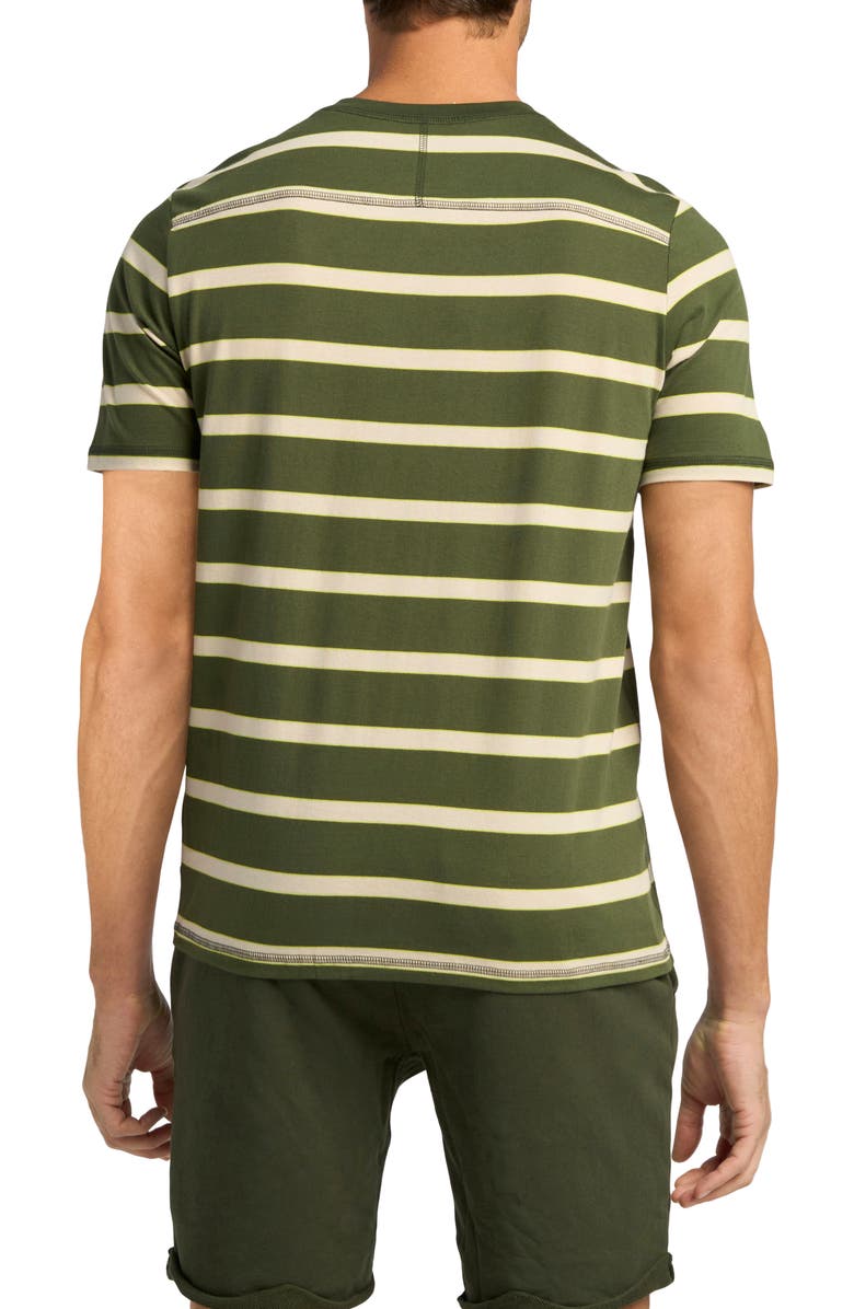 Good Man Brand Stripe Cotton Jersey T-Shirt, Alternate, color, Kombu Green Stripe