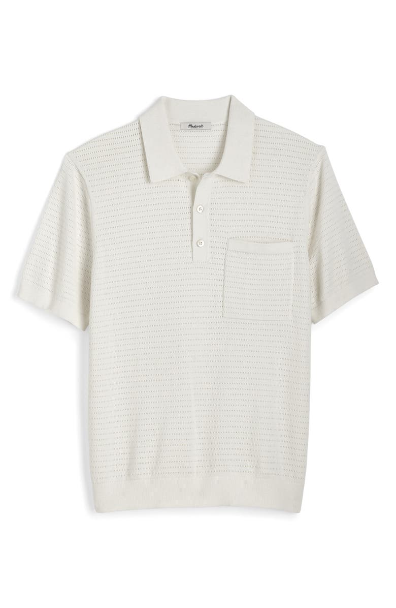 Madewell Pointelle Stitch Sweater Polo, Alternate, color,