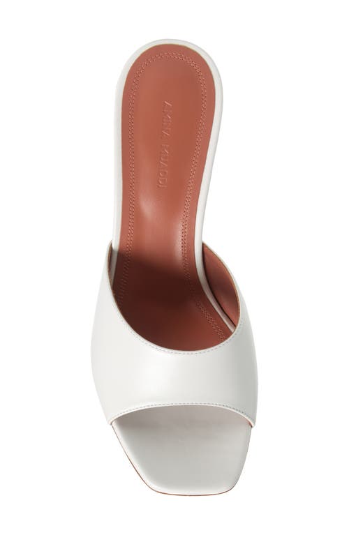 Shop Amina Muaddi Lupita Slipper Slide Sandal In Nappa White