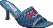 True Religion Denim Mesh Mule Heel