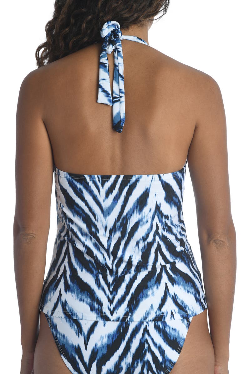 La Blanca Animal Instinct Halter Tankini Top, Alternate, color,